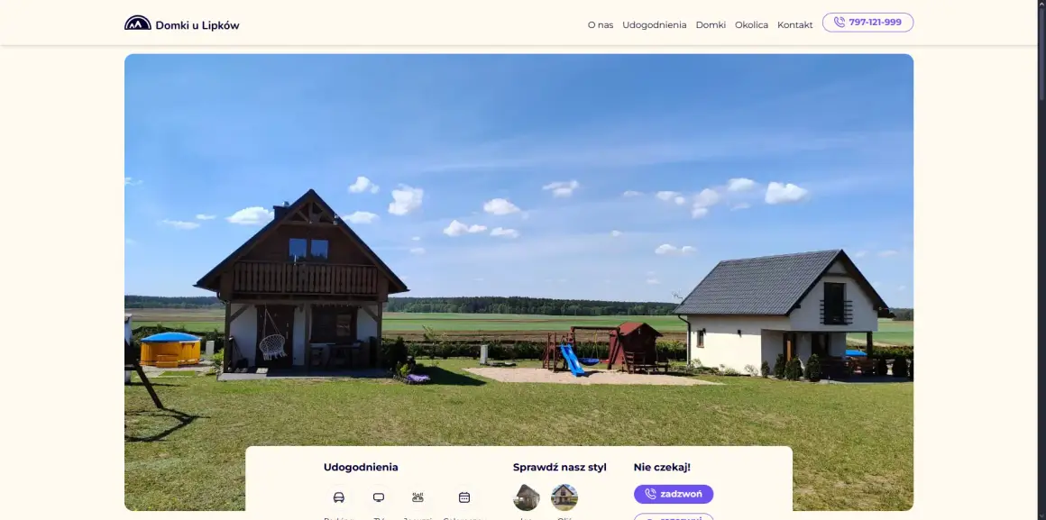 Zdjęcie projektu Domki u Lipków - Wizytówka