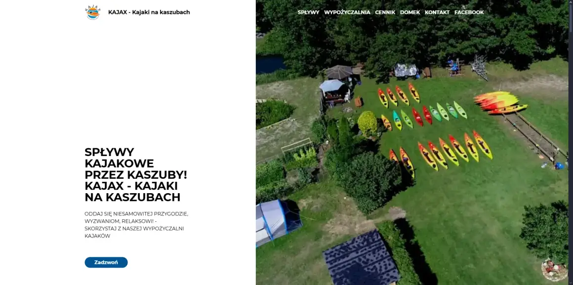 Zdjęcie projektu Kajaki na kaszubach - Wizytówka